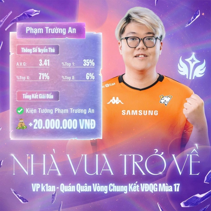K1an vô địch Giải ĐTCL Quốc Gia Mùa 17, Virtus Pro tiếp tục ghi dấu ấn ở đấu trường Việt Nam 855786