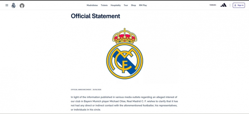 CHÍNH THỨC: Real Madrid thông báo về thương vụ Michael Olise 854351